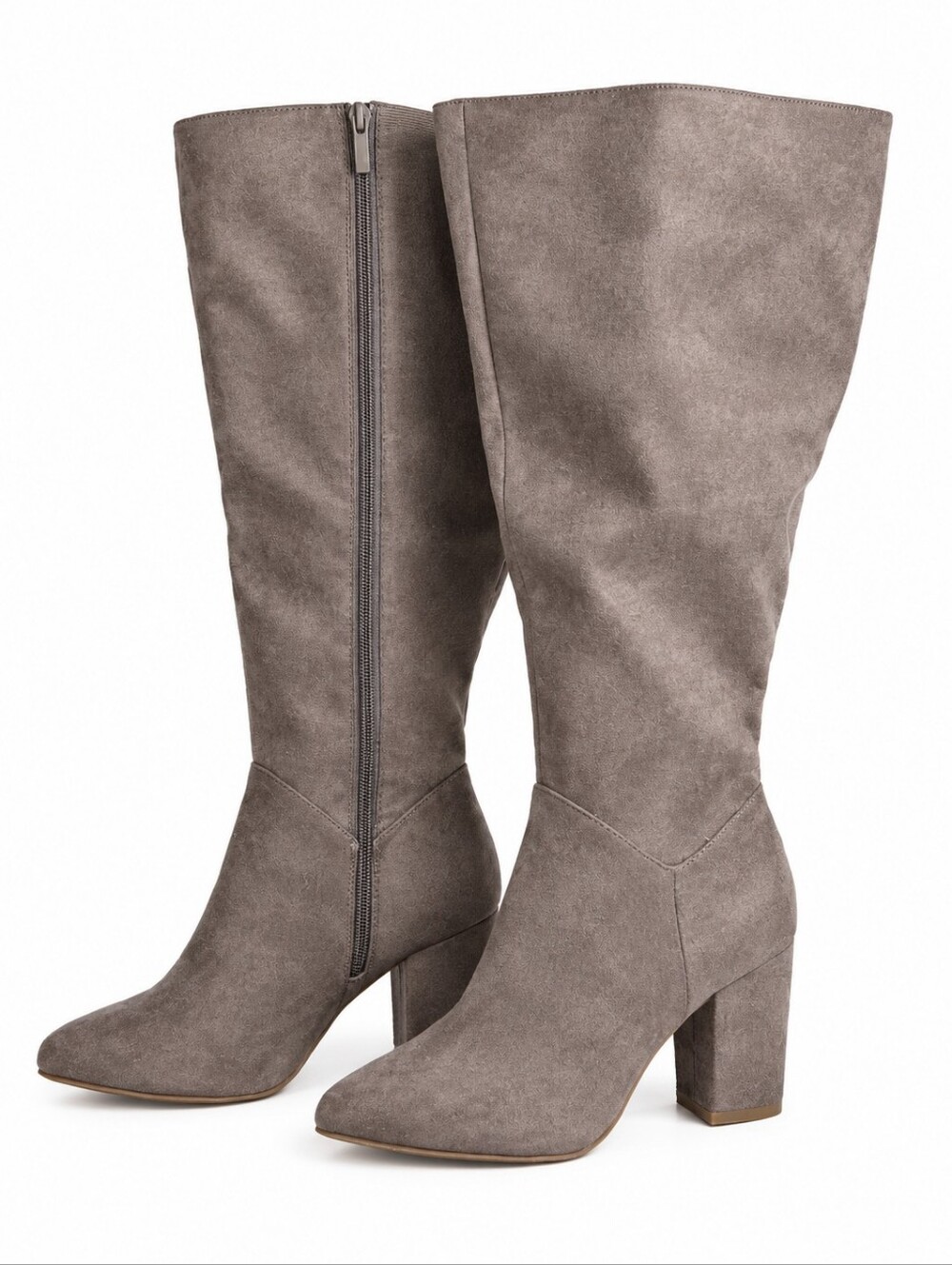 Nordstrom Taupe Suede Over-the-Knee Block Heel Boots Size 7W EUC